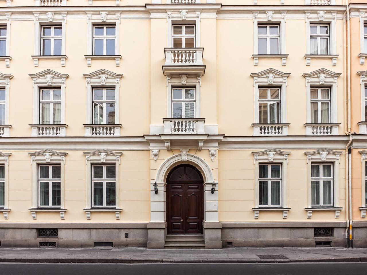 Restaurierte Wiener Gründerzeit-Fassade nach der Sanierung